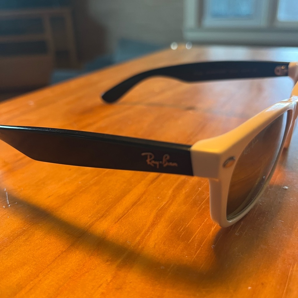 Ray-Ban White and Black Sunglasses - Picture 4 of 6